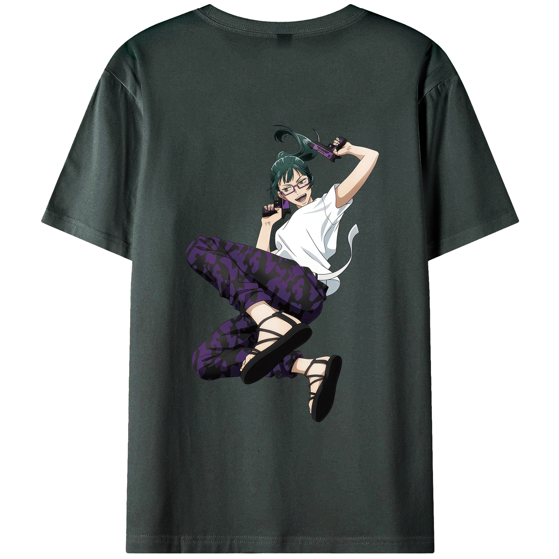 （画像用） 呪術廻戦 Jujutsu Kaisen 綿100％ メンズ半袖Tシャツ（バックプリント） 通気性